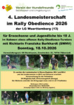 Landesmeisterschaft Rally Obedience 2026 - OG Bernhausen 18.10.2026